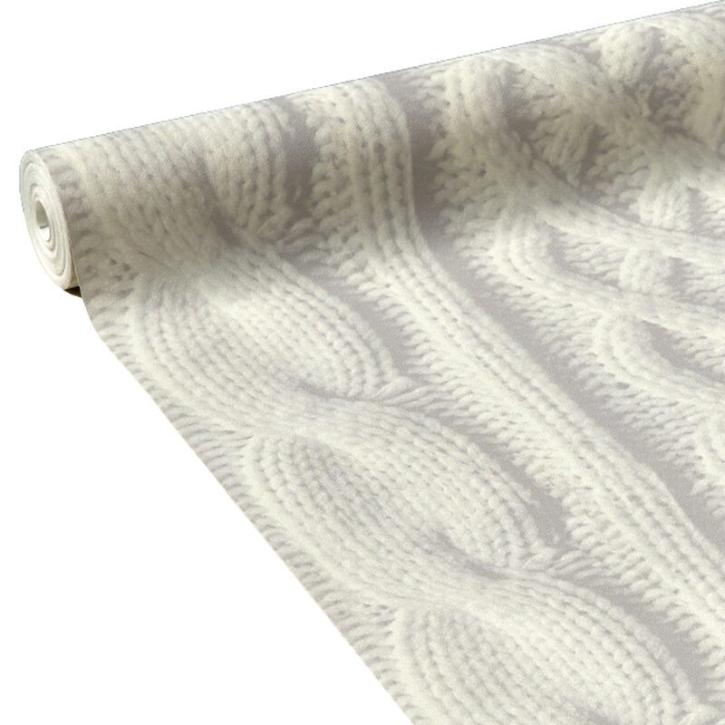 Papier peint intissé LAINAGE coloris gris perle