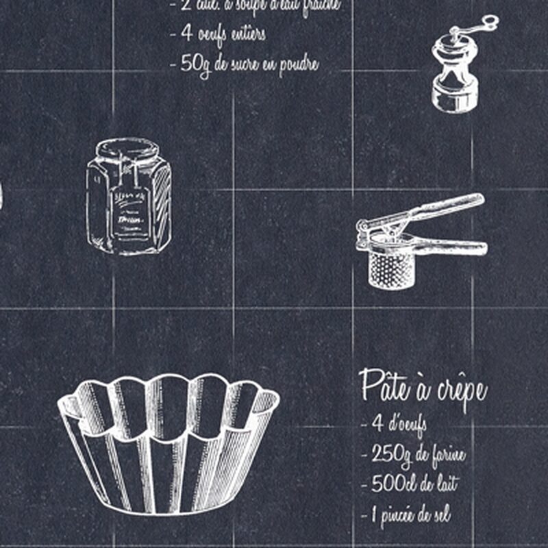 Papier peint BON APPETIT coloris gris anthracite