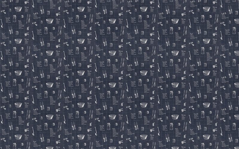 Papier peint BON APPETIT coloris gris anthracite