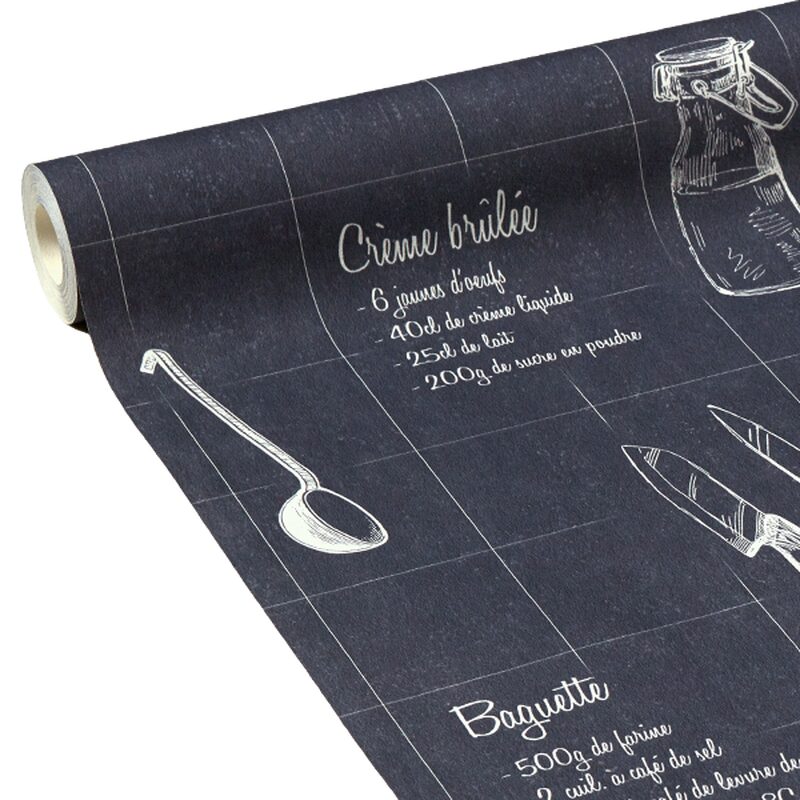Papier peint BON APPETIT coloris gris anthracite