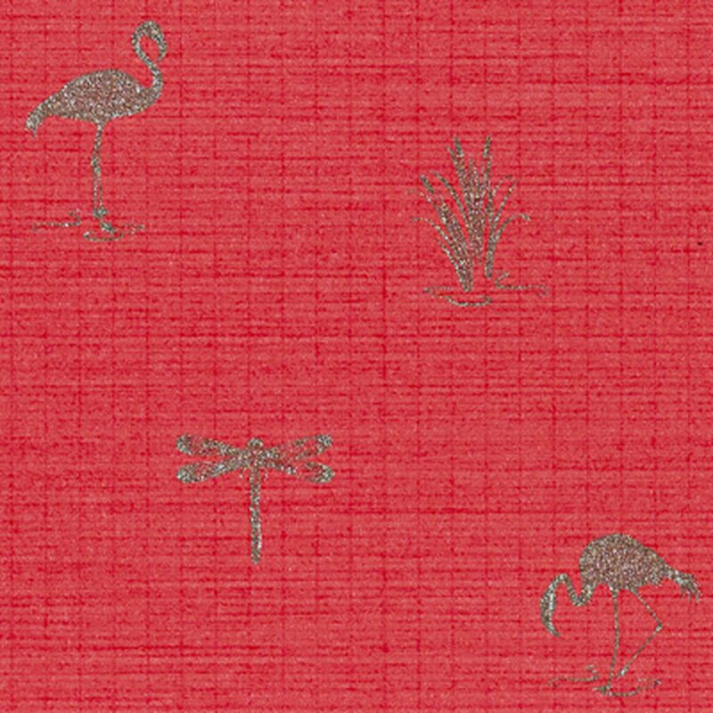 Papier peint vinyle LAKESIDE coloris corail