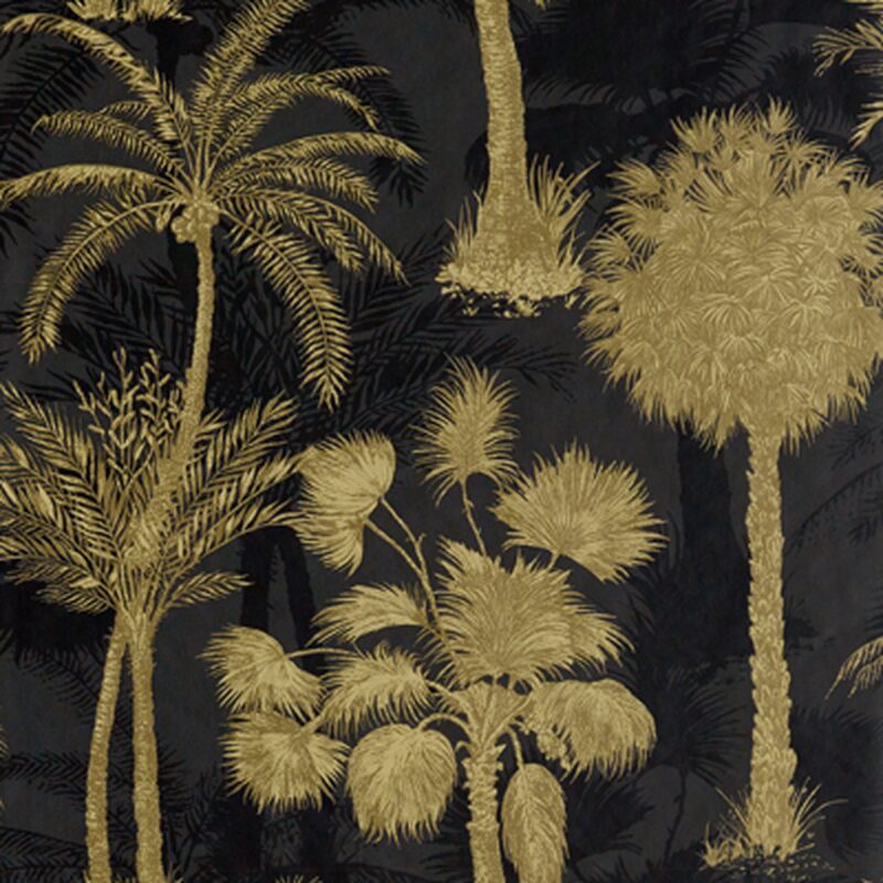 Papier peint intissé COCONUT GROVE coloris noir