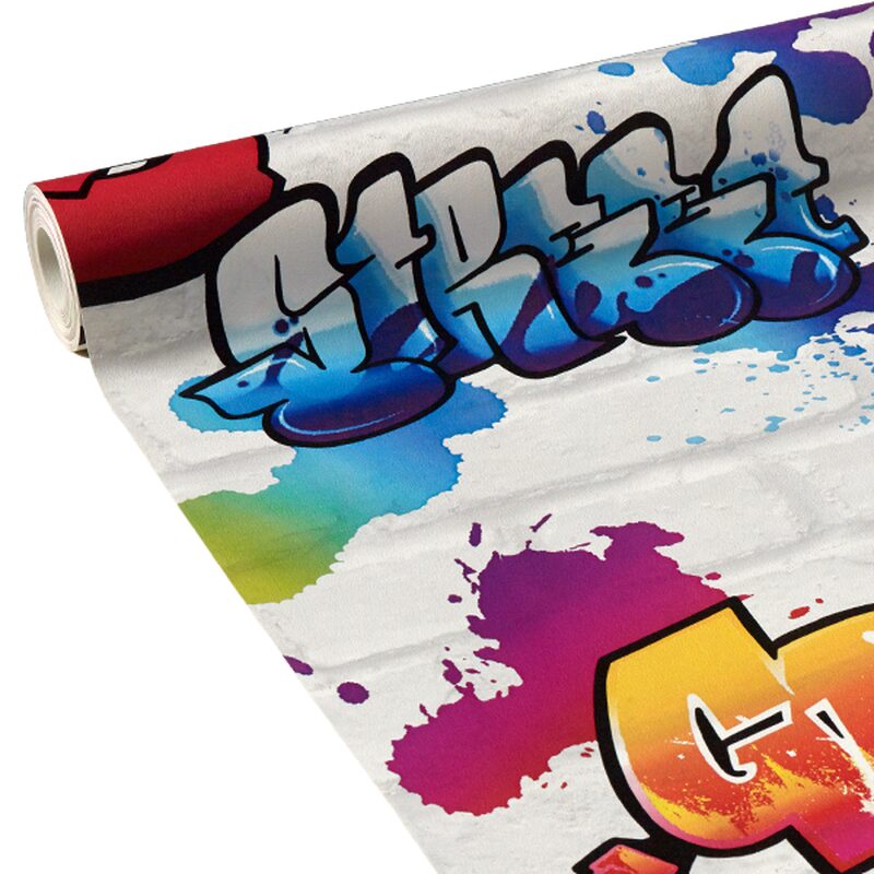 Papier peint TAG STREET coloris blanc