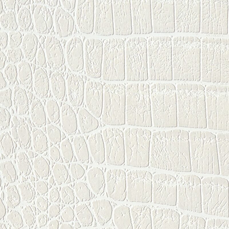 Papier peint intissé CROCO STYLE coloris blanc