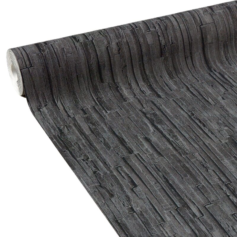 Papier peint intissé STONEPANEL coloris gris anthracite