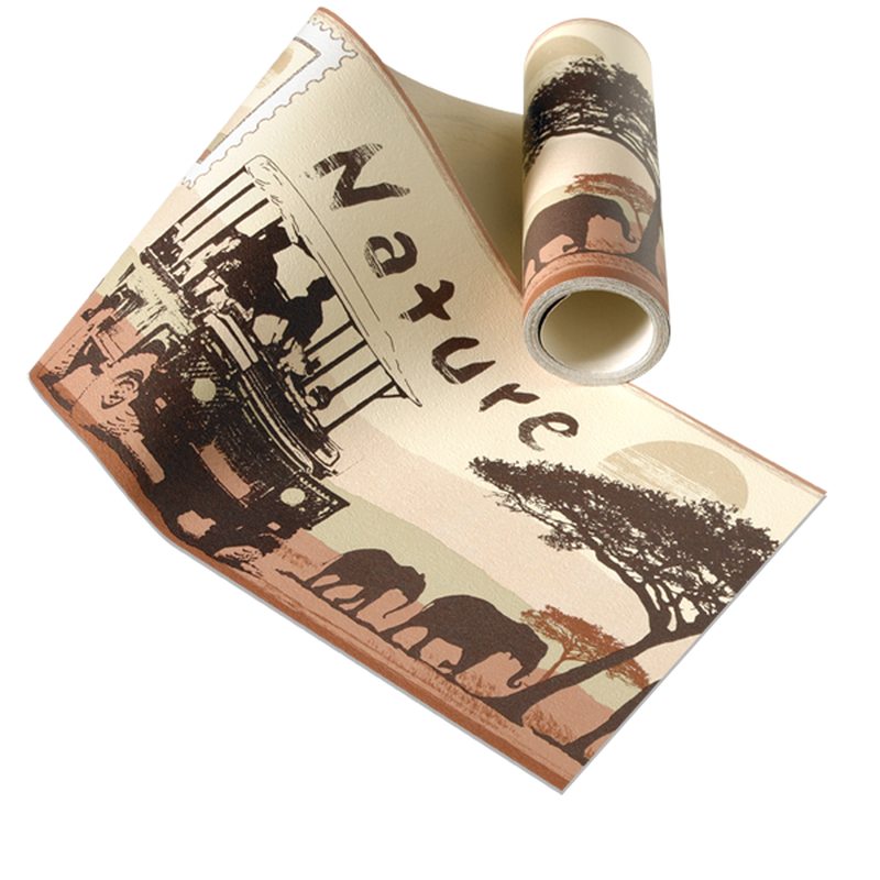 Frise SAFARI PHOTO coloris sable beige