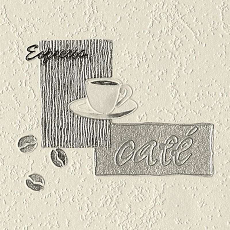 Papier peint vinyle EXPRESSO coloris blanc