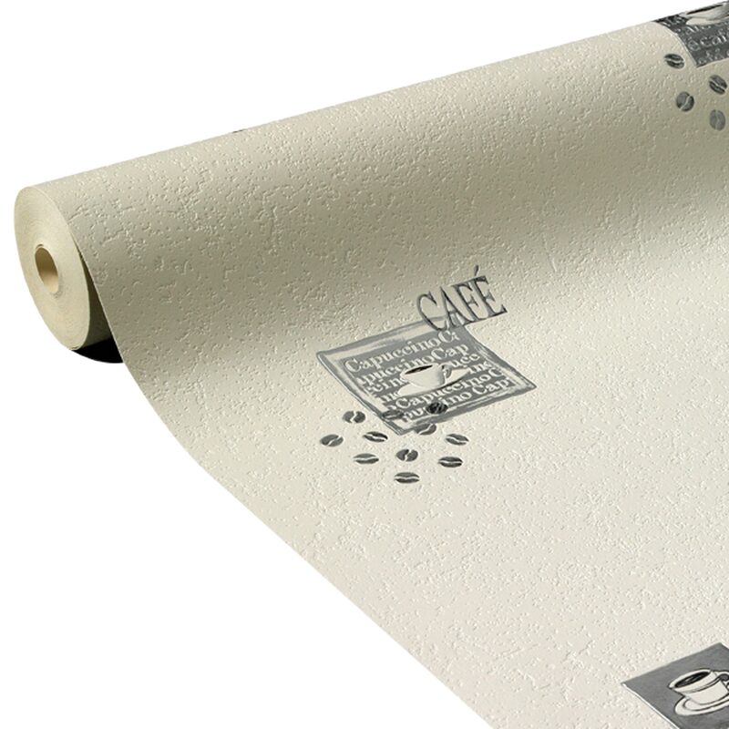 Papier peint vinyle EXPRESSO coloris blanc