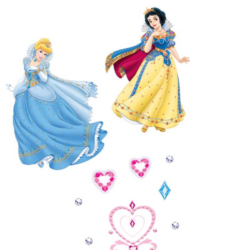 Sticker PRINCESS DISNEY coloris rose guimauve