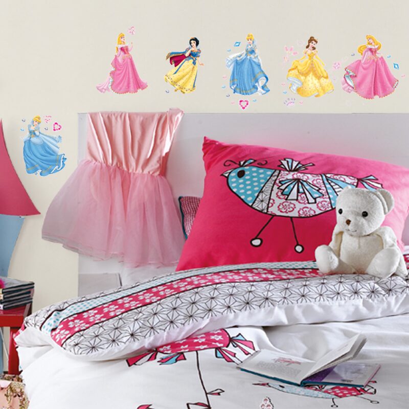 Sticker PRINCESS DISNEY coloris rose guimauve