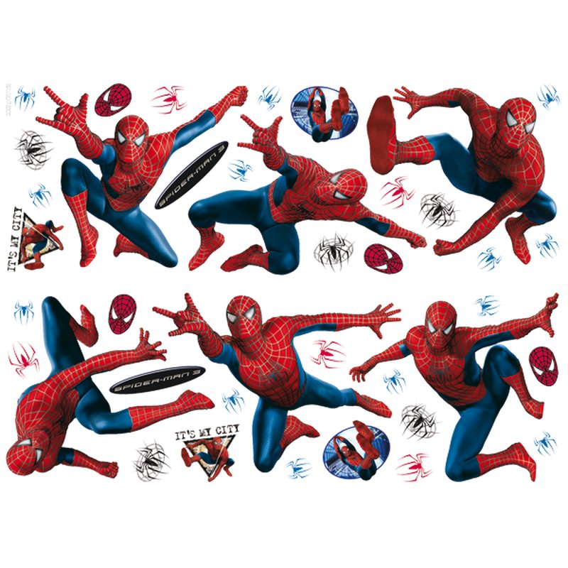 Sticker SPIDERMAN coloris rouge vif