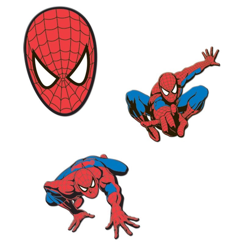 Sticker en relief SPIDERMAN coloris rouge vif