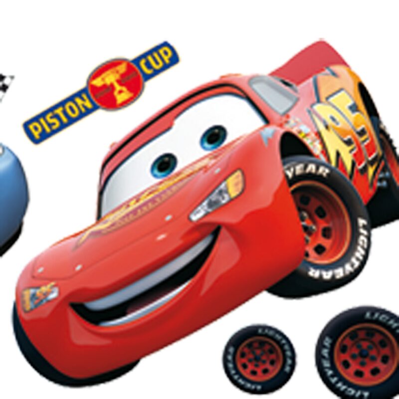 Sticker CARS coloris rouge vif