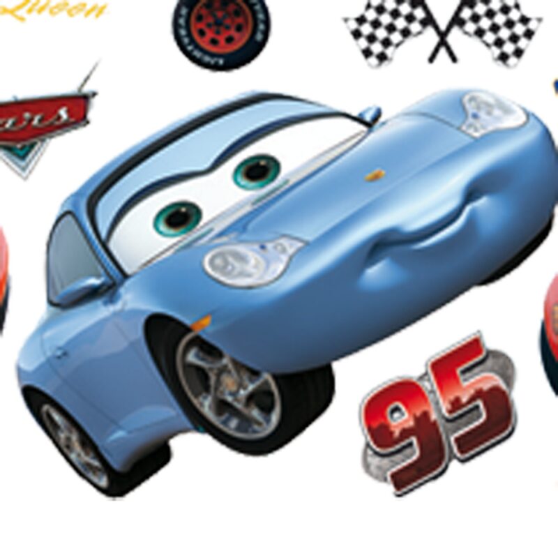 Sticker CARS coloris rouge vif