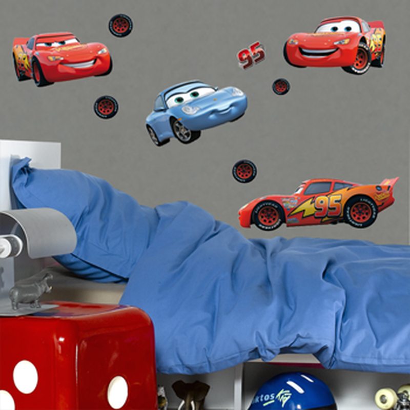 Sticker CARS coloris rouge vif