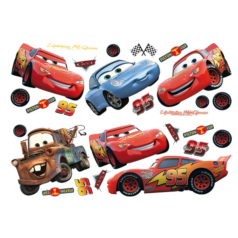 Sticker CARS coloris rouge vif