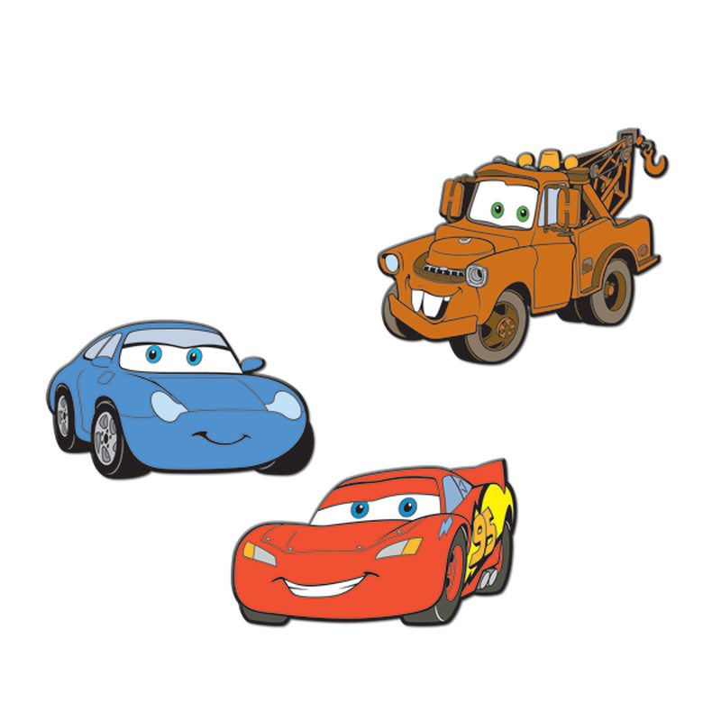 Sticker en relief CARS coloris bleu jean
