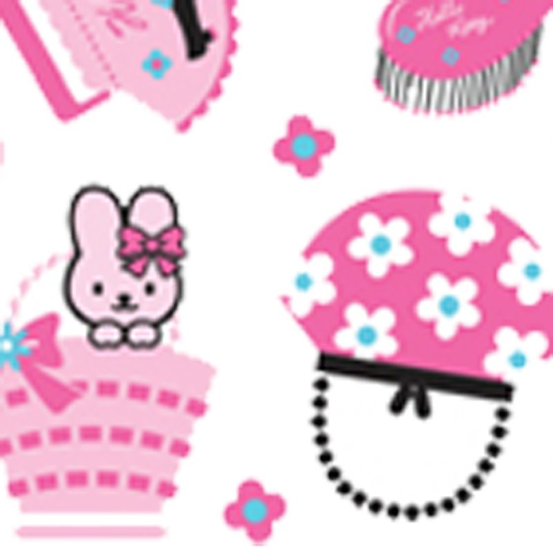 Sticker HELLO KITTY FASHION coloris rose guimauve