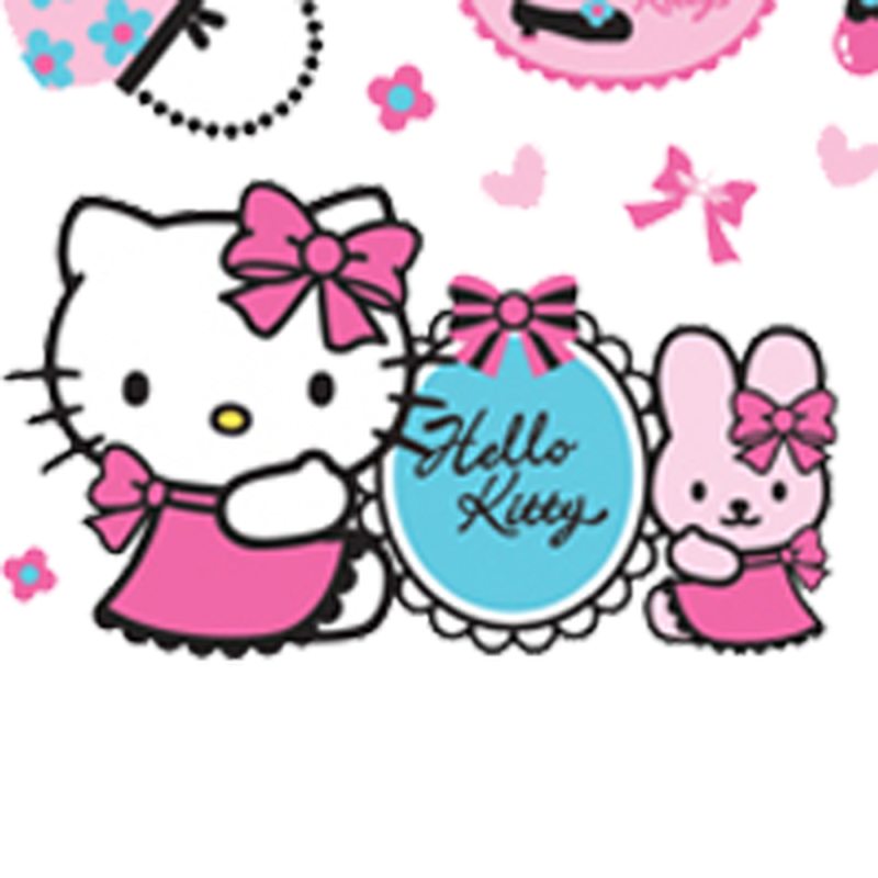 Sticker HELLO KITTY FASHION coloris rose guimauve