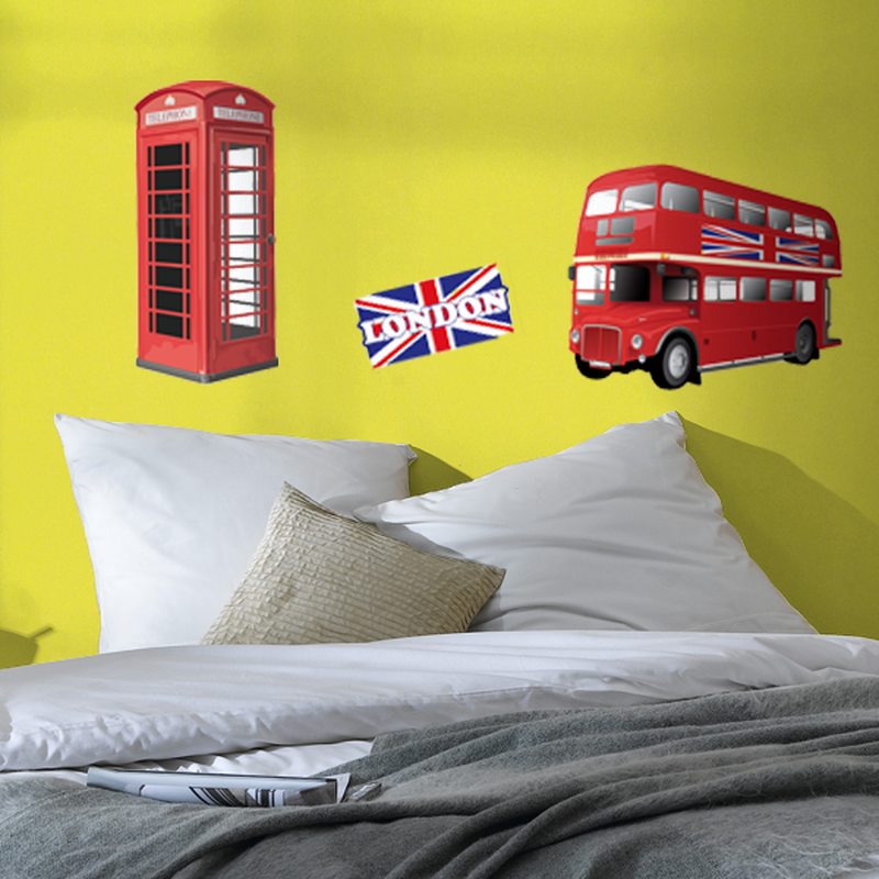 Sticker LONDON coloris rouge théâtre