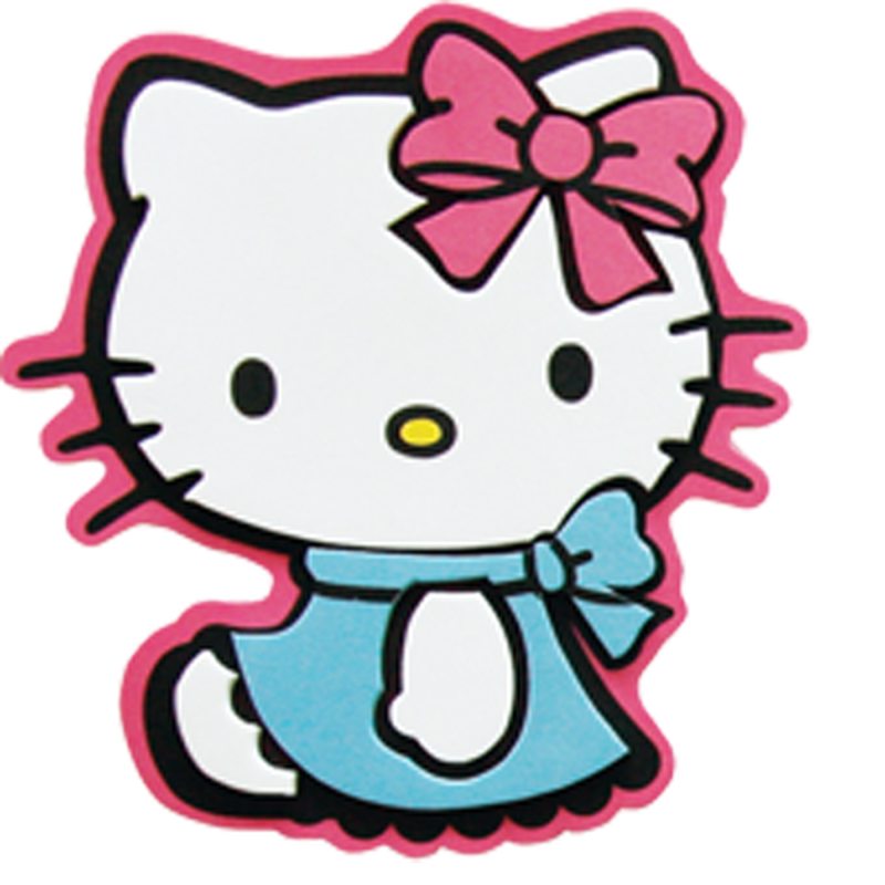 Sticker en relief HELLO KITTY FASHION coloris rose guimauve