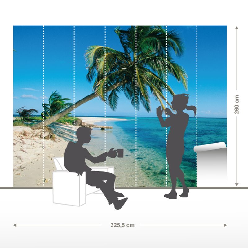 Papier peint panoramique XXL BORA BORA 325,5 x 260 cm