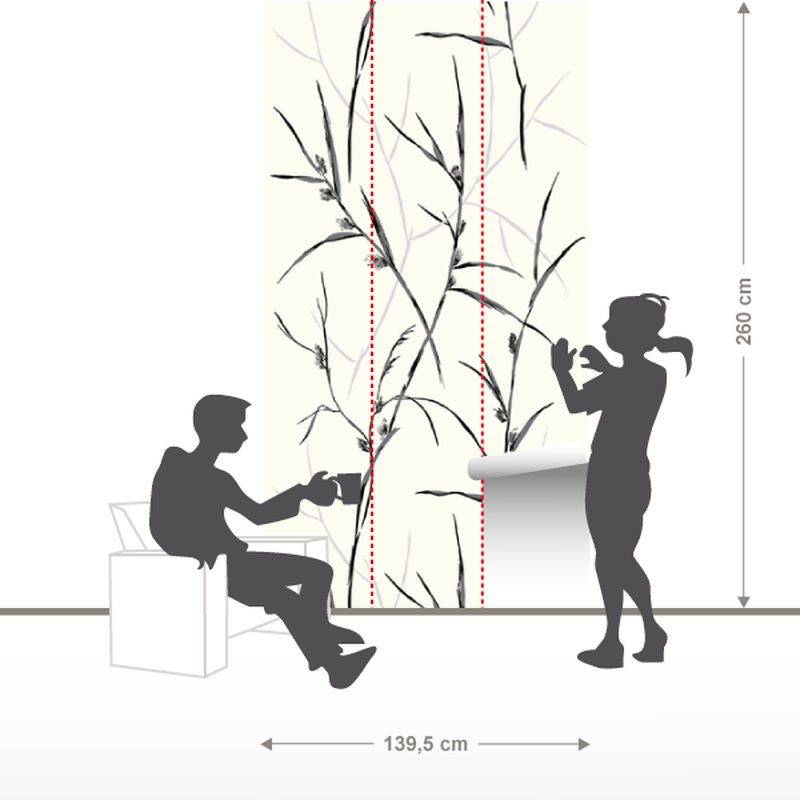 Papier peint panoramique L ARBORESCENCE 139,5 x 260 cm
