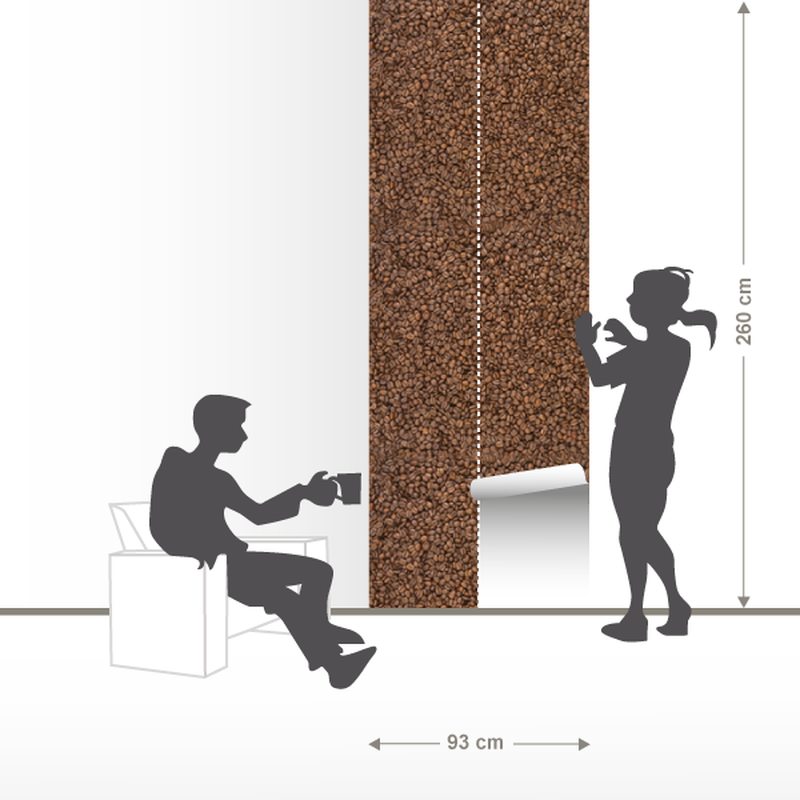 Papier peint panoramique L GRAIN DE CAFE 93 x 260 cm