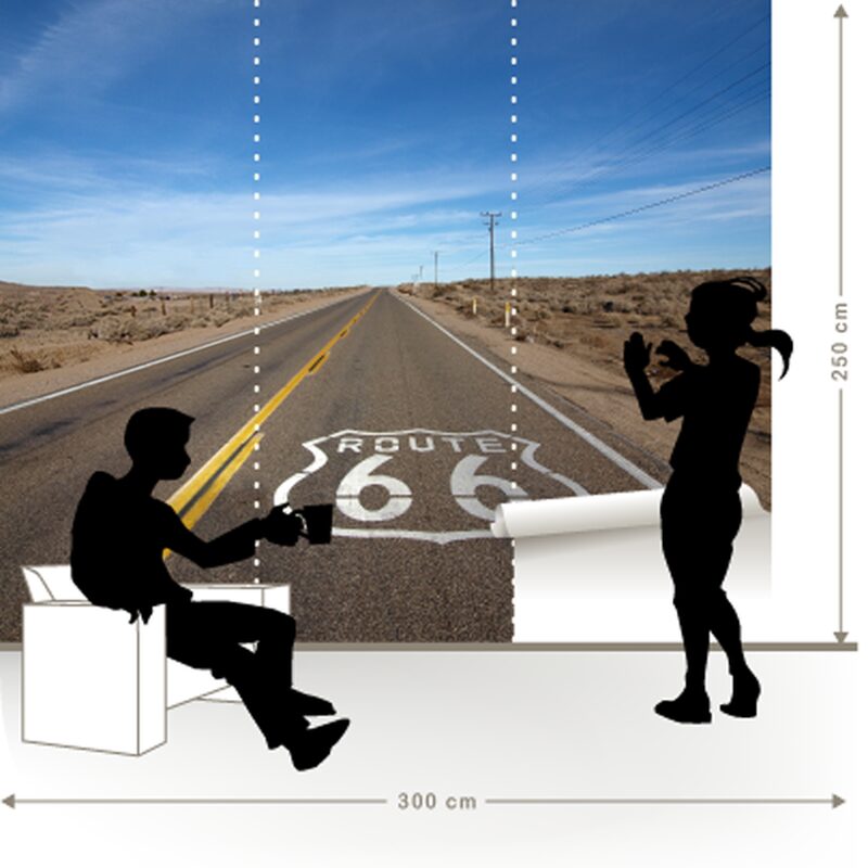 Papier peint panoramique XL ROUTE 66 300 x 250 cm