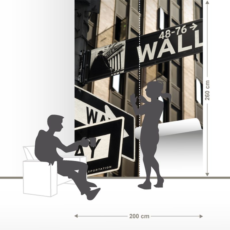Papier peint panoramique L WALL STREET DIRECTION 200 x 260 cm