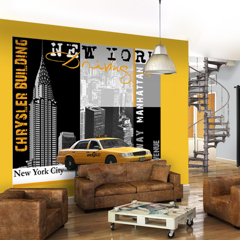 Papier peint panoramique XL NEW YORK DRIVING 250 x 250 cm