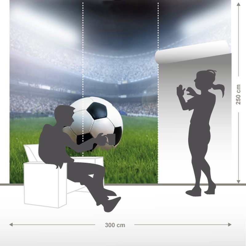 Papier peint panoramique XL SOCCER 300 x 250 cm