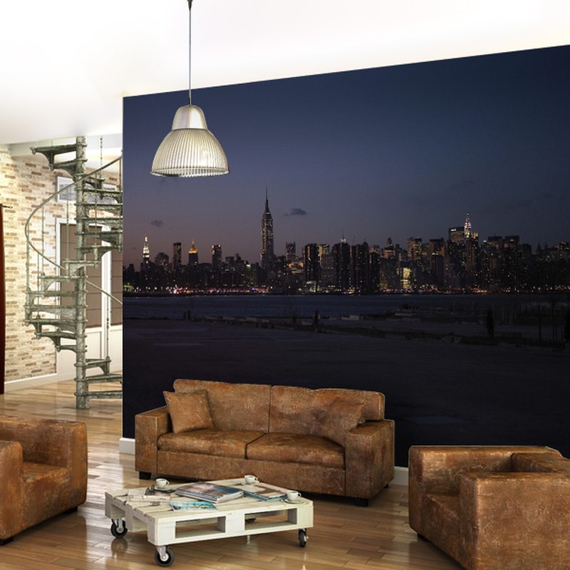 Papier peint panoramique XL NEW YORK BY NIGHT 300 x 250 cm