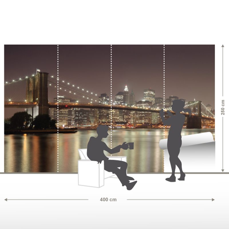 Papier peint panoramique XXL BROOKLYN BRIDGE 400 x 250 cm