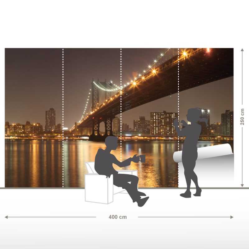 Papier peint panoramique XXL MANHATTAN BRIDGE 400 x 250 cm