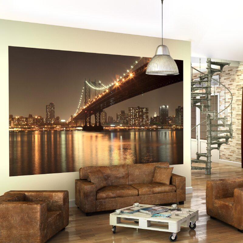 Papier peint panoramique XXL MANHATTAN BRIDGE 400 x 250 cm