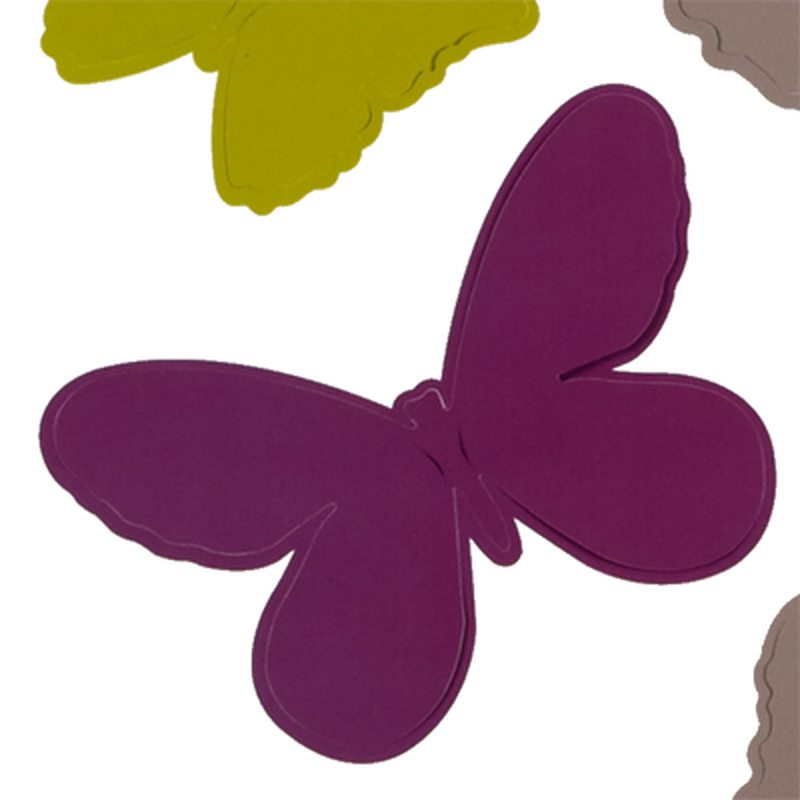 Sticker 3D PAPILLONS 3D coloris taupe