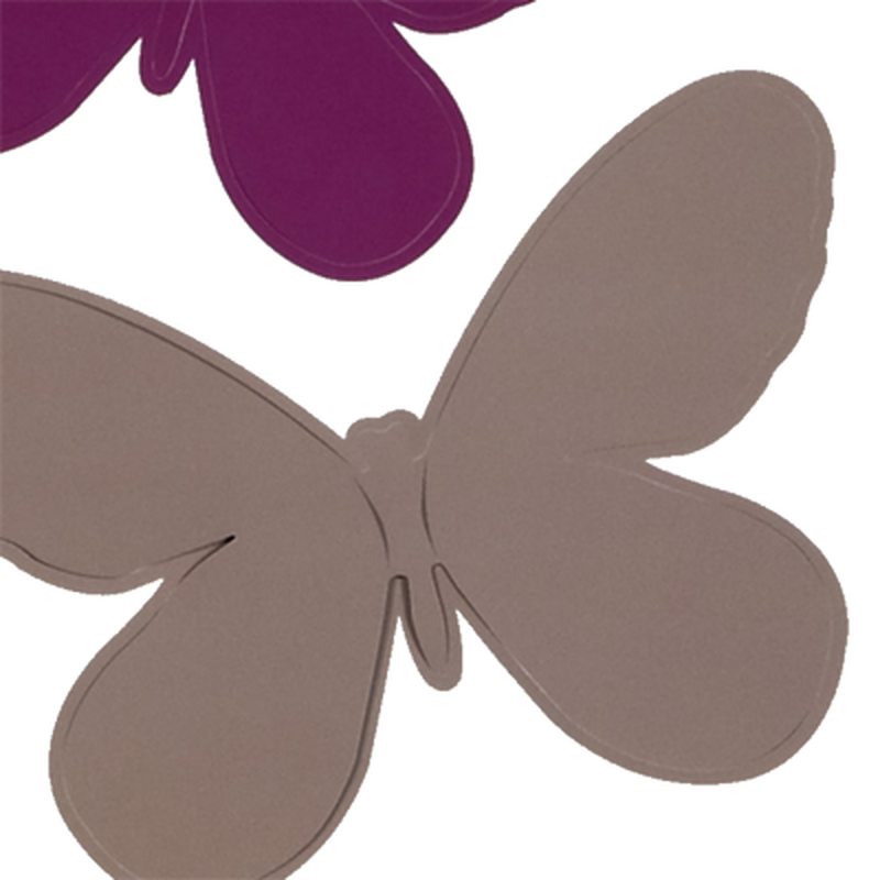 Sticker 3D PAPILLONS 3D coloris taupe