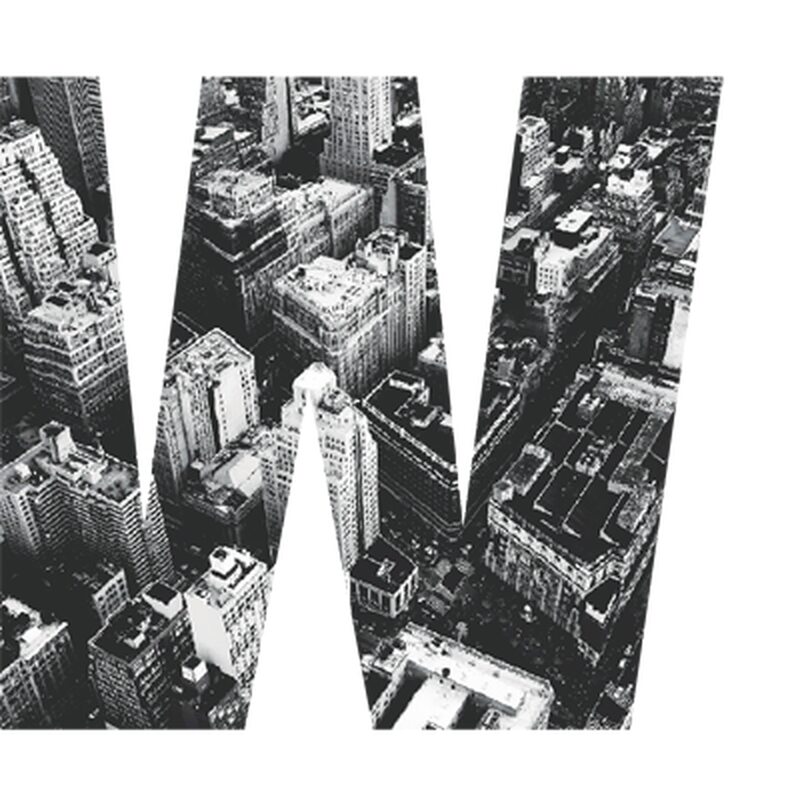 Sticker NEW YORK coloris gris béton