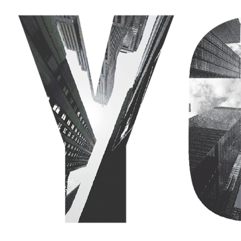 Sticker NEW YORK coloris gris béton