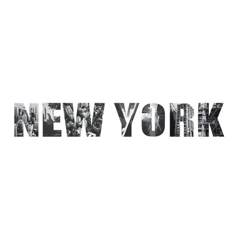 Sticker NEW YORK coloris gris béton