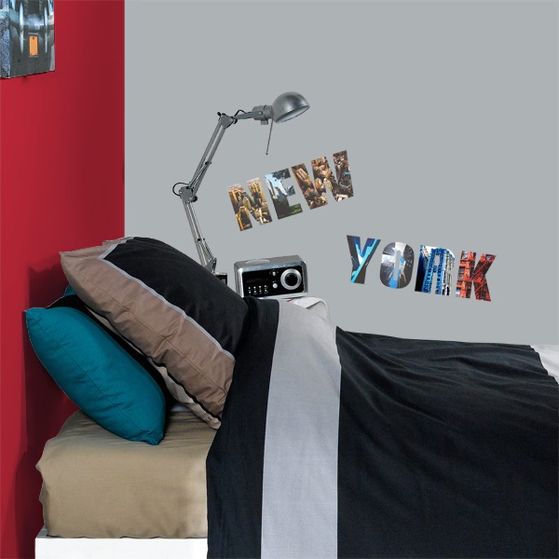 Sticker NEW YORK coloris gris acier