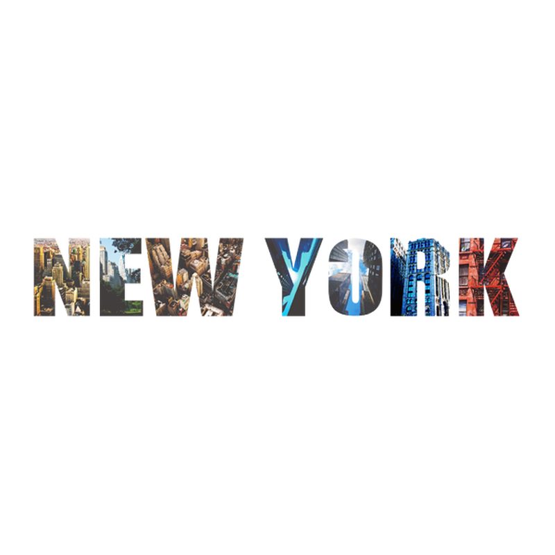 Sticker NEW YORK coloris gris acier