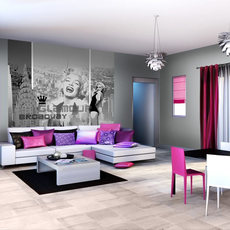 Papier peint panoramique XL MARYLIN GLAMOUR 250 x 250 cm
