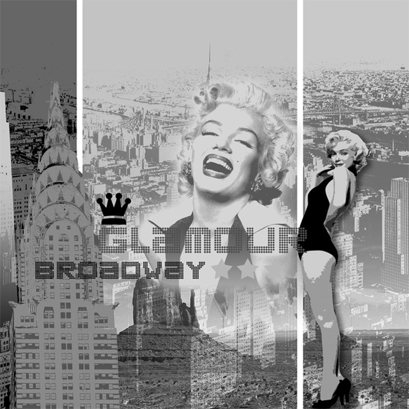 Papier peint panoramique XL MARYLIN GLAMOUR 250 x 250 cm