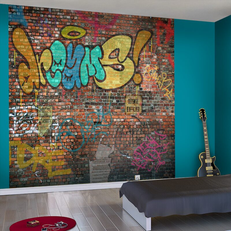 Papier peint panoramique XL GRAFFITI 250 x 250 cm