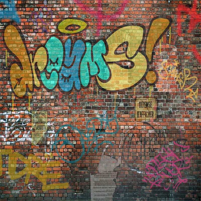 Papier peint panoramique XL GRAFFITI 250 x 250 cm