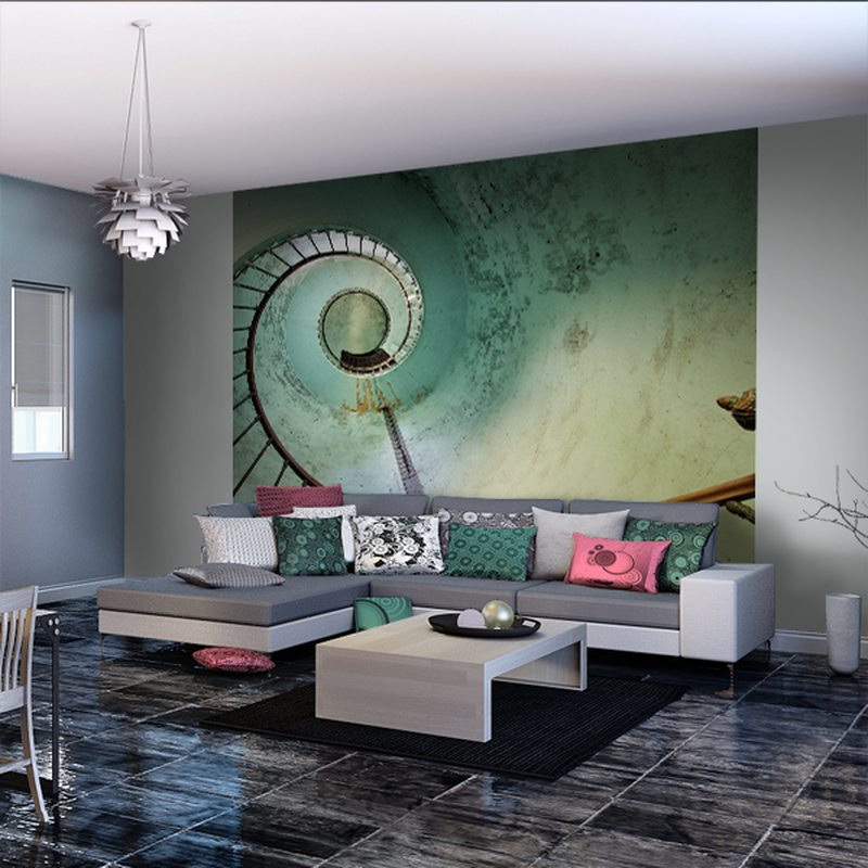 Papier peint panoramique XL SPIRAL STAIRCASE 300 x 250 cm