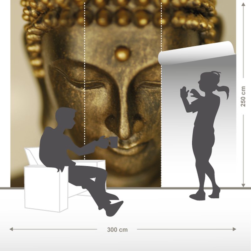 Papier peint panoramique XL BUDDHA IN PORTRAIT 300 x 250 cm