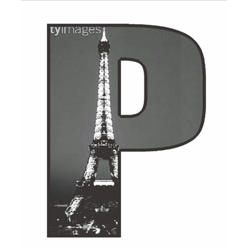 Sticker PARIS coloris gris béton